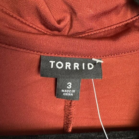 Torrid shirred knit shirt dress knee length rust color size 3X I31 - Picture 7 of 11